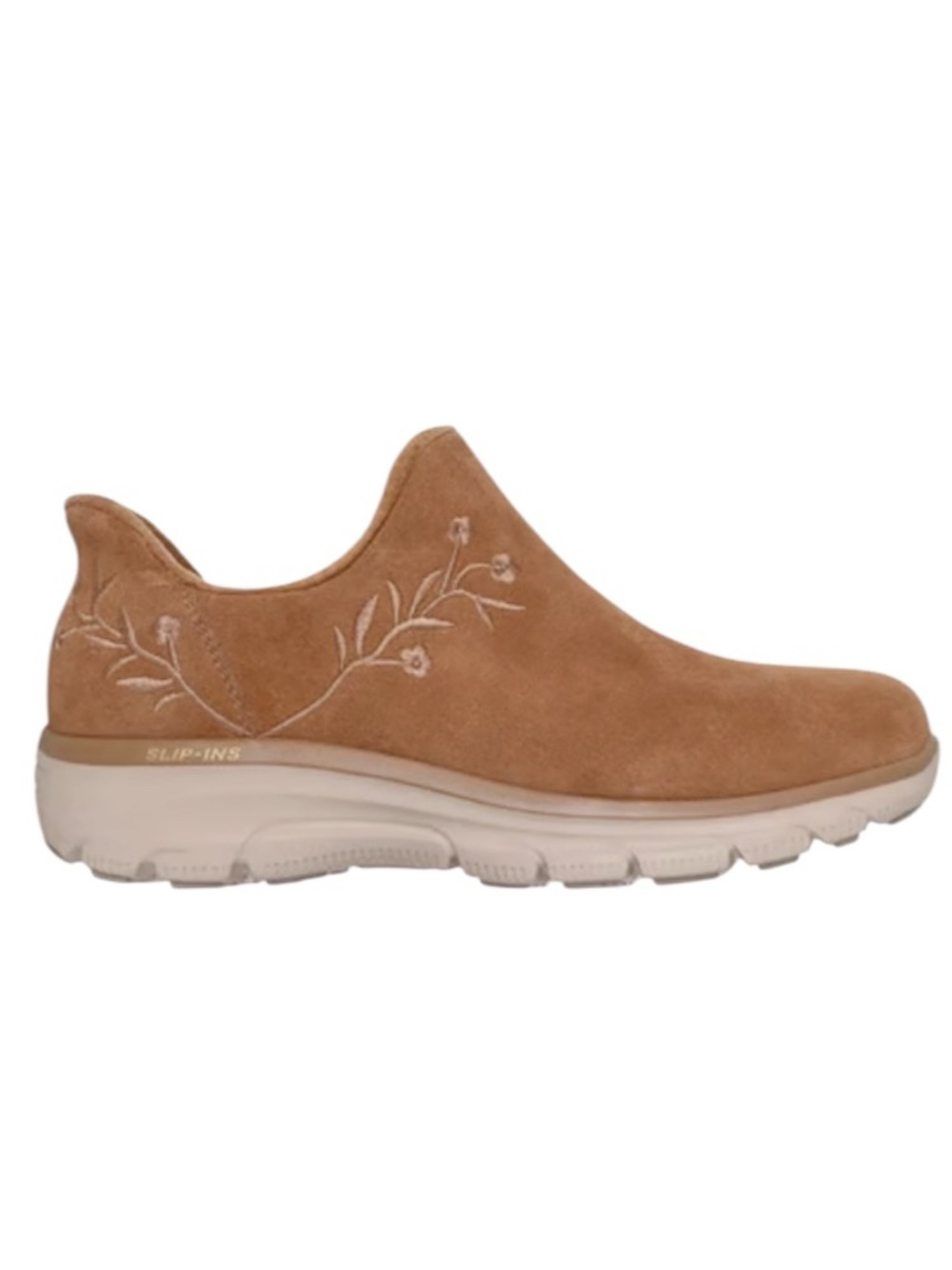 Skechers Slip-Ins Relaxed Fit Easy Going Floral Moment Suede Shoes